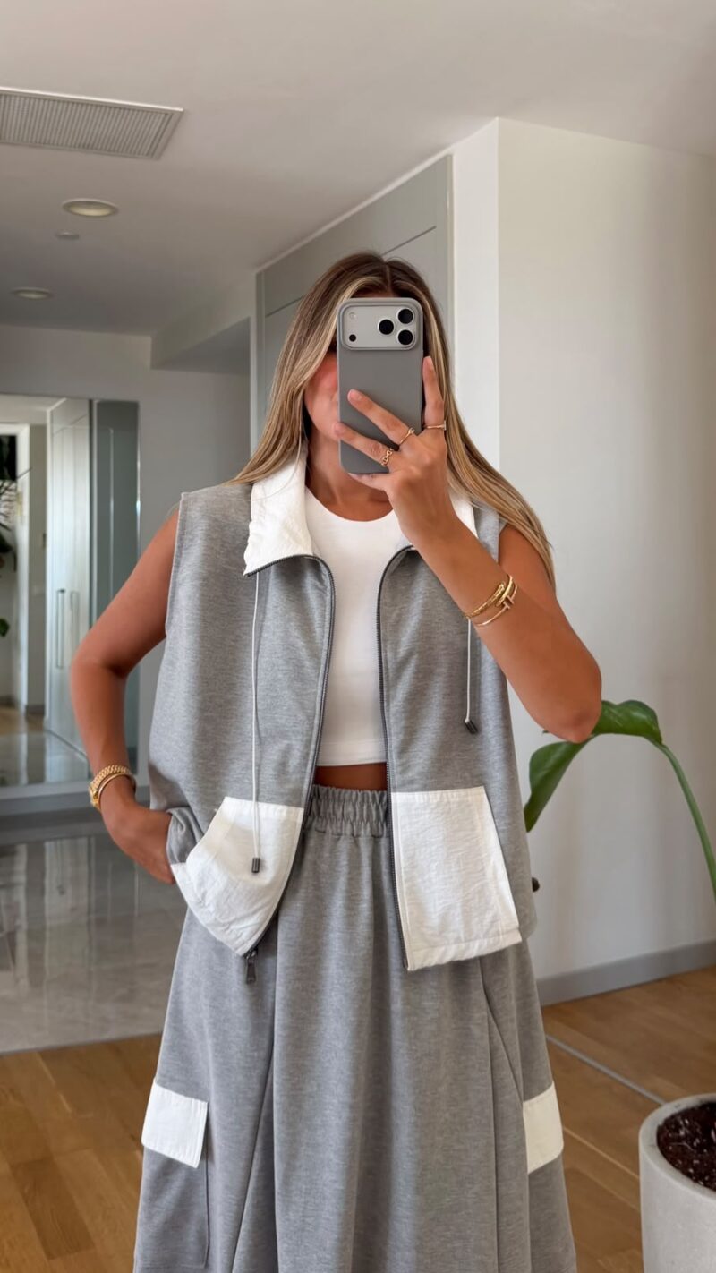 Grey Colorblock Set