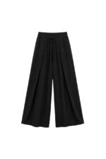 Black Linen Wide Leg Pants - Image 2