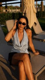 Silver Halter Neck Sequin Top - Image 3