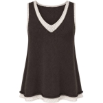 Brown White Knit Tank Top - Image 2