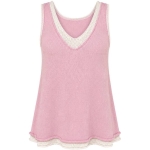 Pink and White Knit Tank Top - Image 2