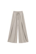 Beige Wide Leg Linen Pants - Image 2