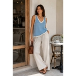 Blue Knit Tank Top
