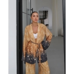 Tie Dye Kimono Belted Loungewear Set - Image 3