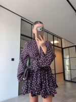 Brown Polka Dot Long Sleeve Set