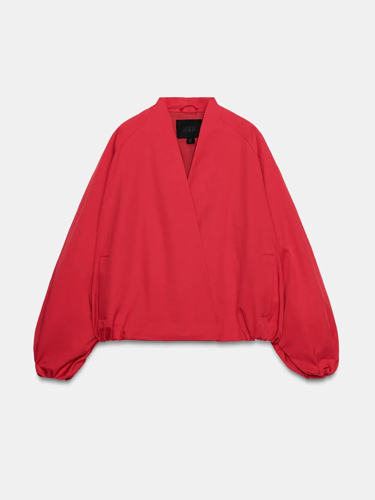 3b97b59a-3229-4a2f-810a-d68bb2a9455b Zara Red Kimono Sleeve Jacket - Image 1