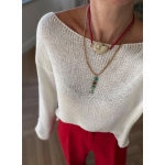 White Knit Sweater Long Sleeve Top - Image 2