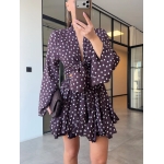 Brown Polka Dot Long Sleeve Set - Image 2