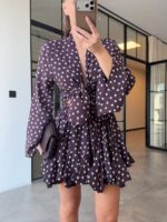 Brown Polka Dot Long Sleeve Set - Image 2