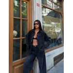 Black Embellished Denim Jacket - Image 2