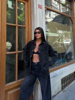 Black Embellished Denim Jeans - Image 2