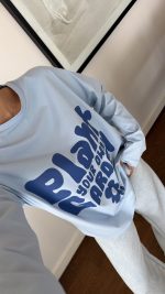 Light Blue Graphic Print Sweatshirt - Image 2