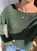 Dark Green Knit Sweater Women - Image 2