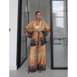 Tie Dye Kimono Belted Loungewear Set - Image 2