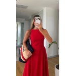 Red Sleeveless Maxi Dress - Image 2