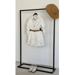 White Eyelet Shirt and Shorts Set - Image 2
