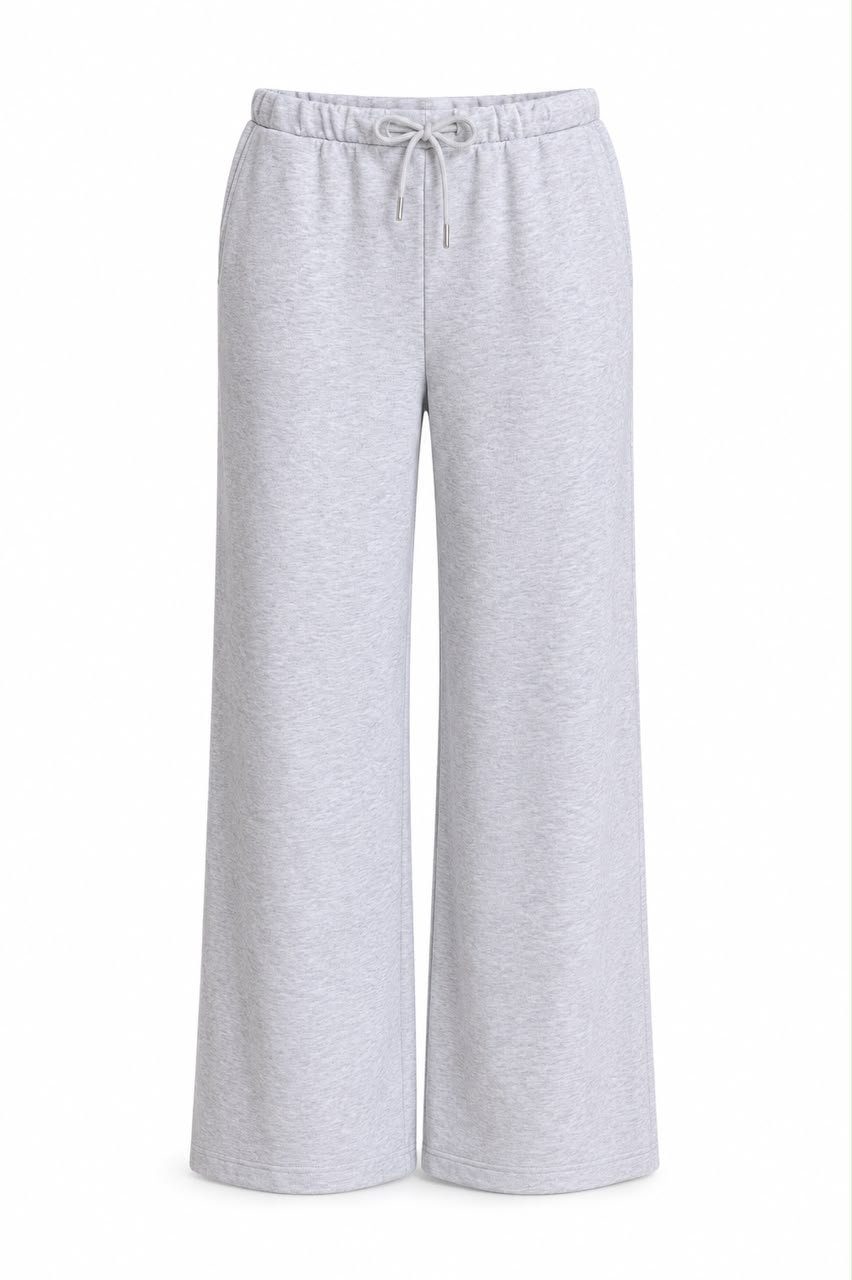 WhatsApp Image 2026-08-26 at 10.20.36 AM Grey Wide Leg Sweatpants - Image 1