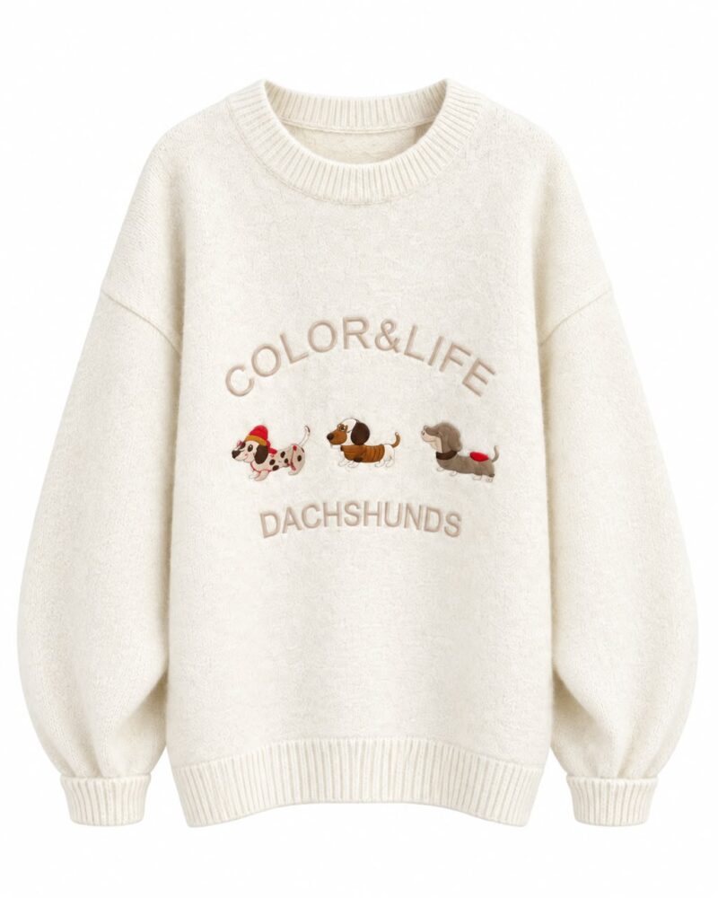 Cream Dachshunds Graphic Sweatshirt