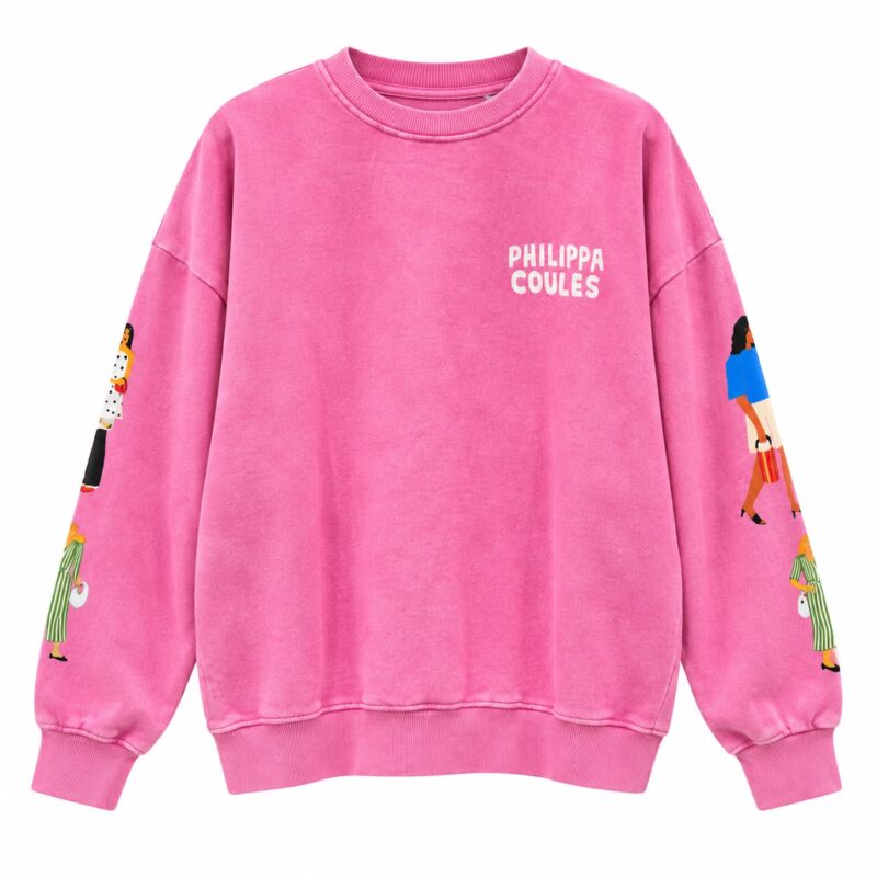 Philippa Coules Pink Graphic Sweatshirt