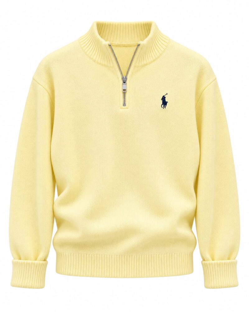 Yellow Quarter-Zip Sweater