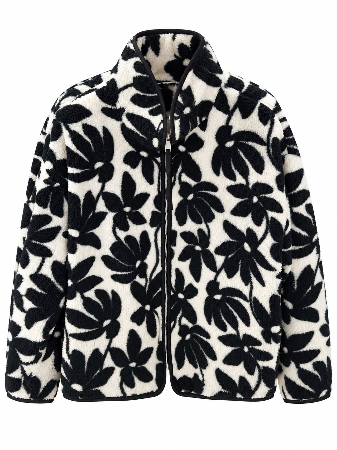 WhatsApp Image 2026-09-18 at 11.55.24 AM Black and Blue Floral Fleece Jacket - Image 1