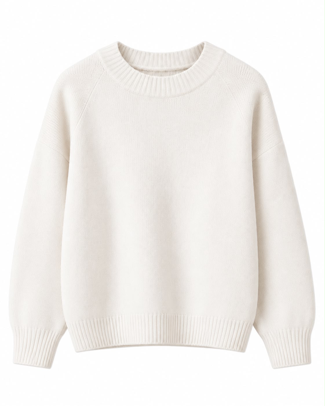 WhatsApp Image 2026-09-28 at 10.29.32 AM White Crew Neck Knit Sweater - Image 1