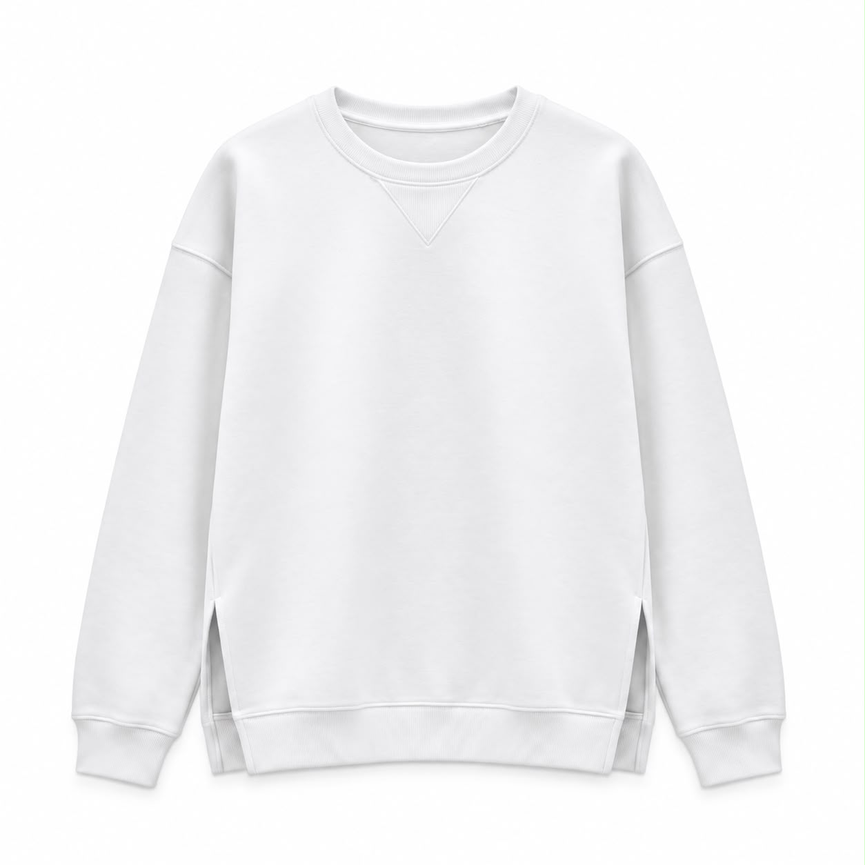 cb4e8967-0613-44ca-95a4-06487852de89 White Crewneck Pullover Sweatshirt - Image 1