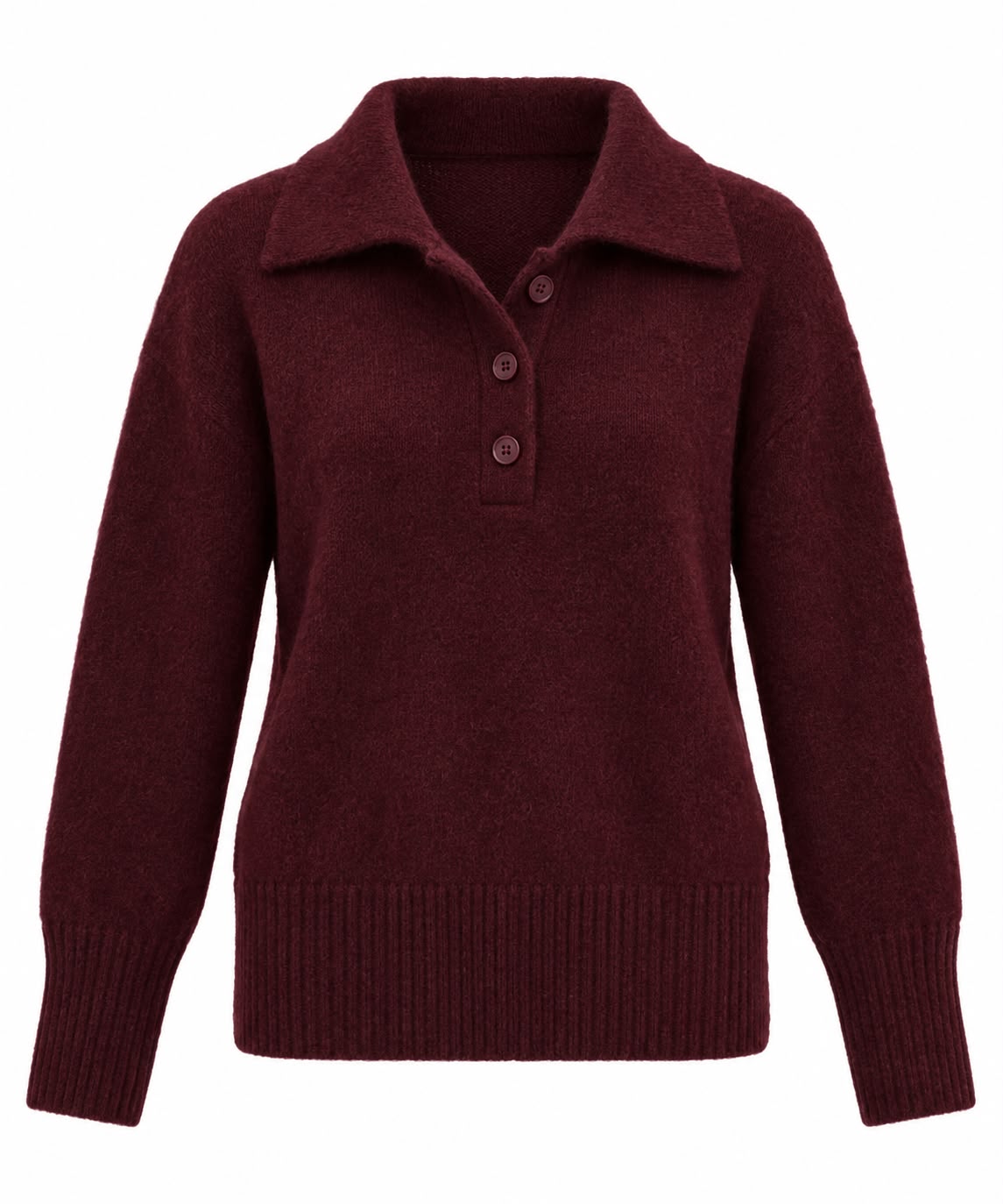 IMG-20261030-WA0030 Burgundy Collared Button Up Sweater - Image 1