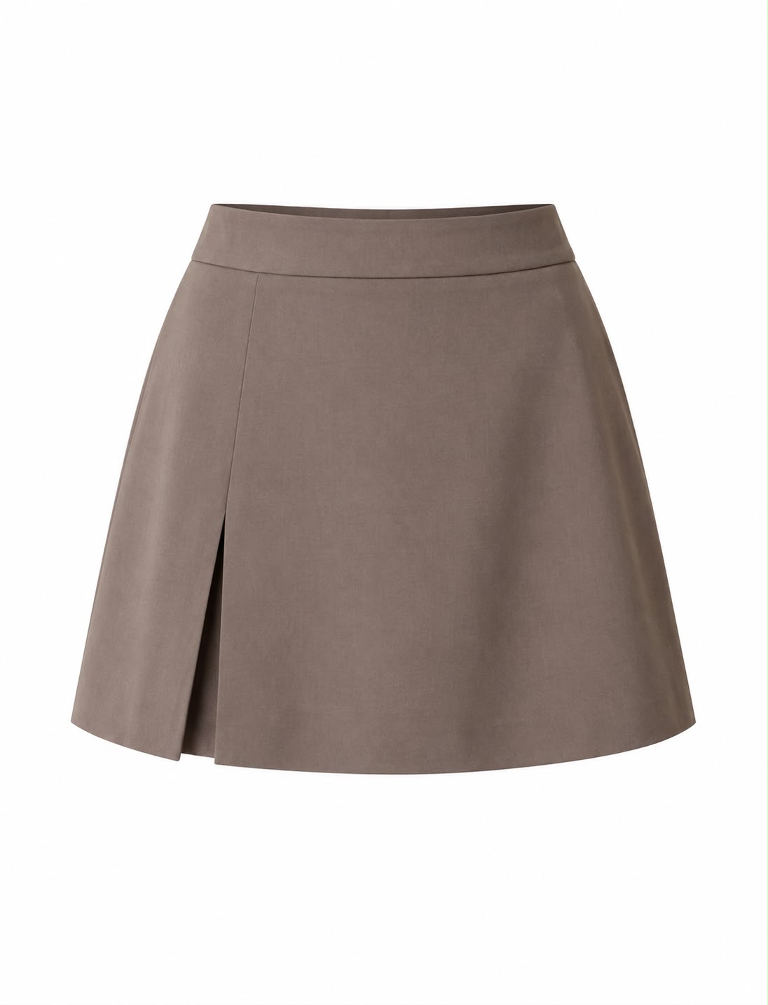 f286ad3d-7f22-4c53-9854-c1b591dd5379 Taupe A-Line Mini Skirt - Image 1